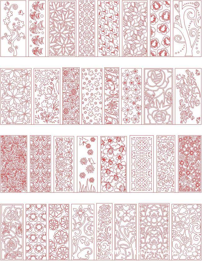 32个屏风镂空雕刻精雕图jdp素材