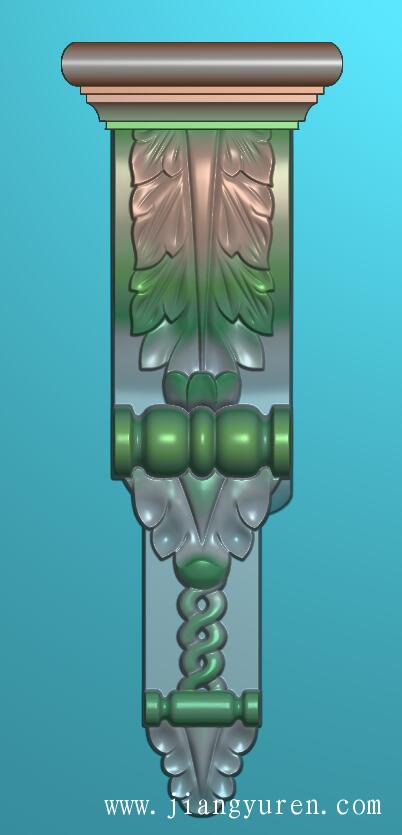 精雕浮雕图洋花柱头ZB040