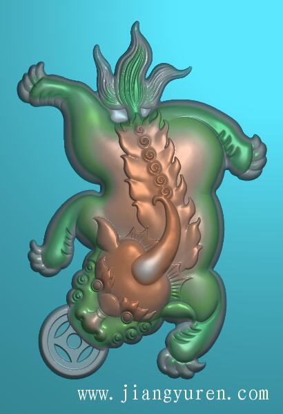 招财貔貅喊钱jdp精雕图雕刻图