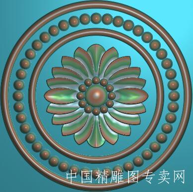 圆形花环浮雕图jdp精雕设计图L072