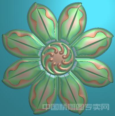 八瓣花精雕图jdp欧式洋花浮雕图C484.jpg