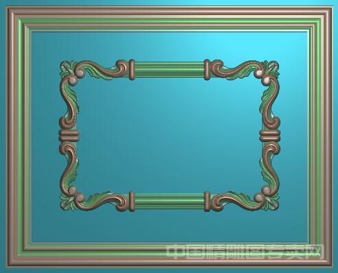 方形欧式浮雕边框精雕图JDP洋花雕刻文件FH036