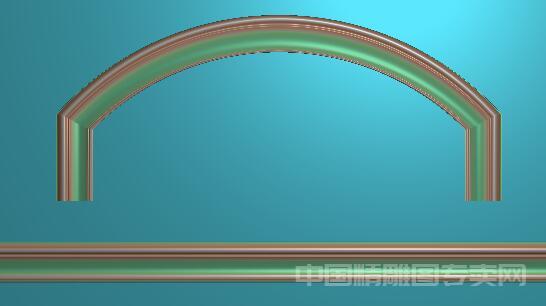 拱形边框石线精雕图JDP浮雕相框截面线R037.jpg
