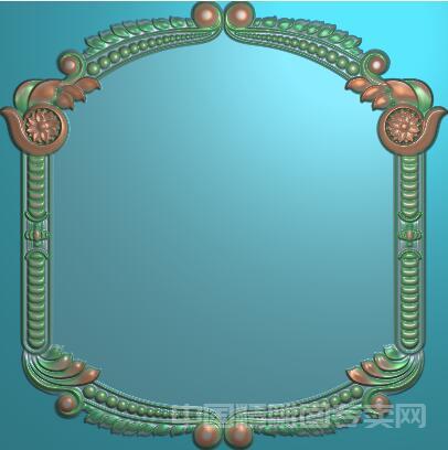 对称花纹雕刻边框镜框浮雕图JDP精雕图素材下载R067