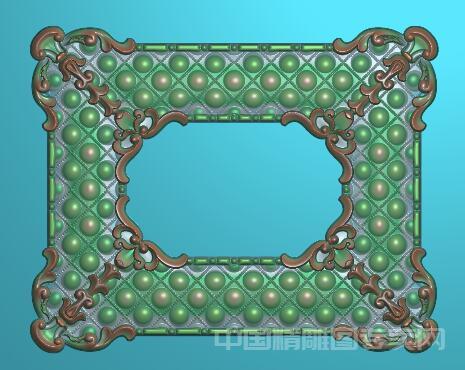 复古风长方形镂空框JDP精雕图浮雕图素材设计R096
