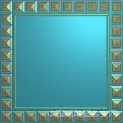 方形菱形边框精雕图JDP矩形装饰框浮雕图下载R102